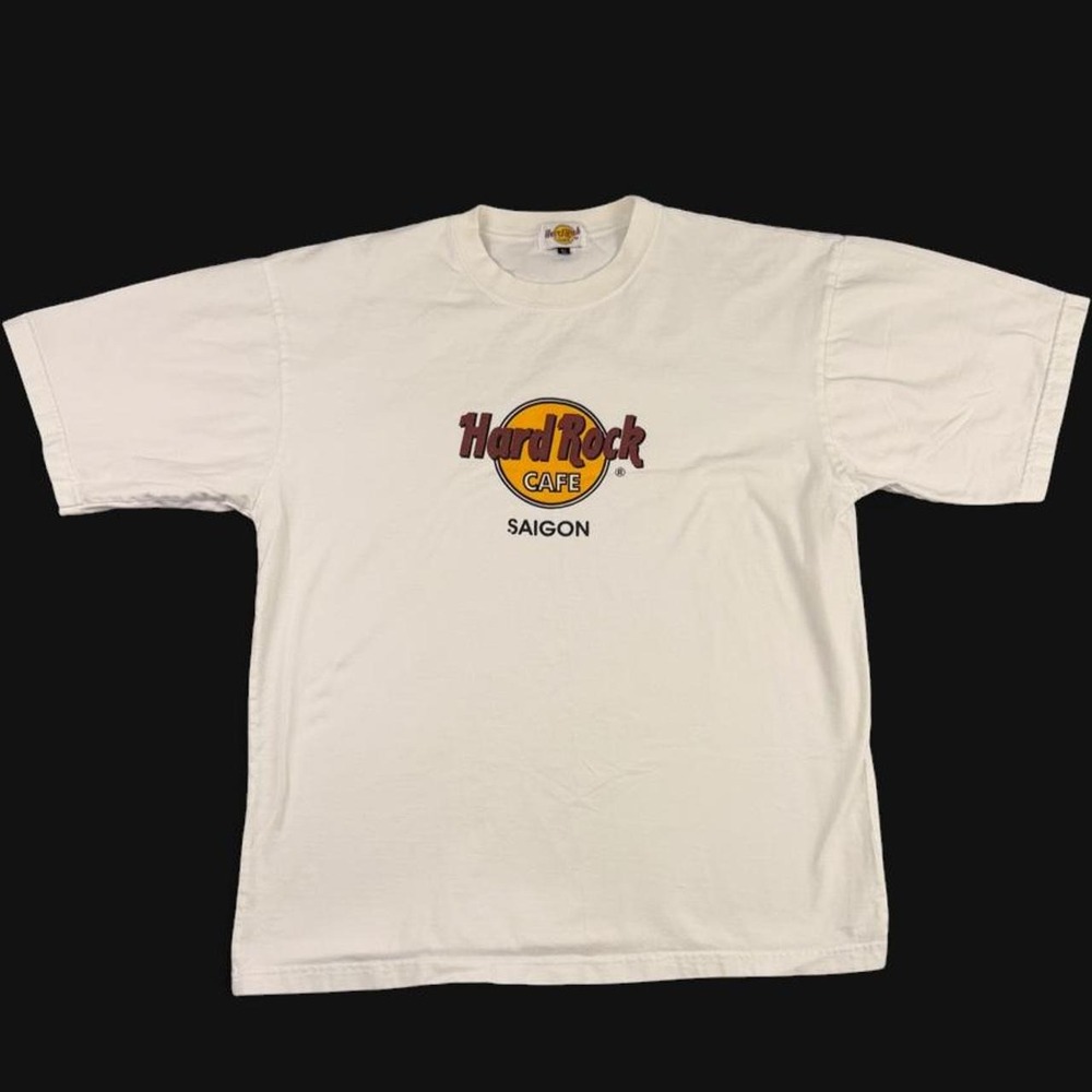 XL Mens Vintage Hard Rock Cafe Saigon Graphic Tee White 90s